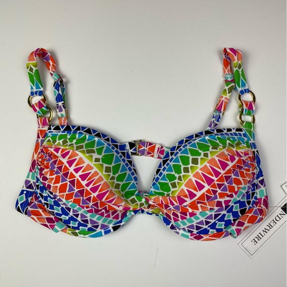 La Blanca Other - NWT La Blanca Rainbow Push Up Bikini Top Size 6